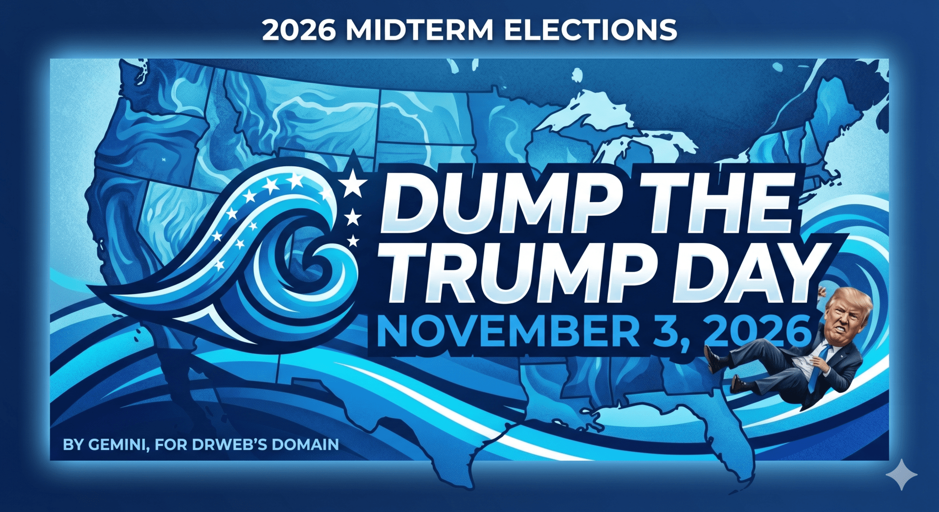 Dump the Trump Day logo by Gemini