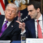 President Trump with Michael Kratsios, director of the Office of Science and Technology Policy. Andrew Caballero-Reynolds/Agence France-Presse/Getty Images